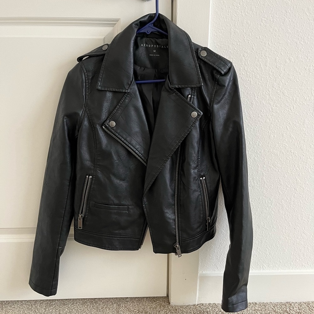Women’s Black Faux Leather Jacket